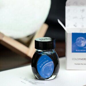 Colorverse Blue Moon Fountain Pen Ink Limited Edition 30 ml Glass Bottle
